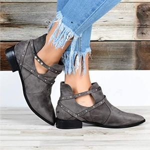 NEE- Brinley Co. Womens Olly Faux Suede Studded Wrap Strap